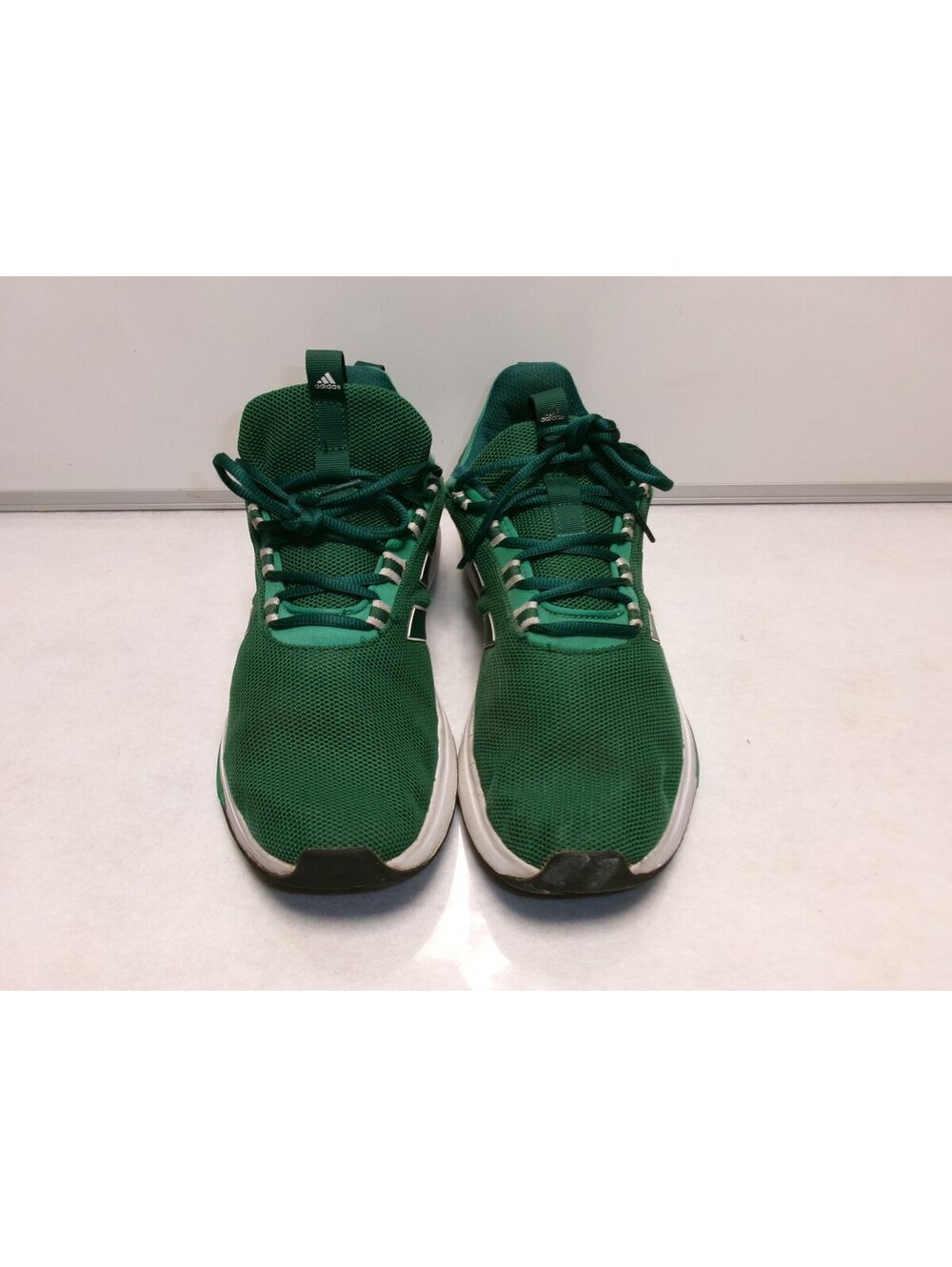 Adidas Mens Green Running Shoes Sneakers Size 11